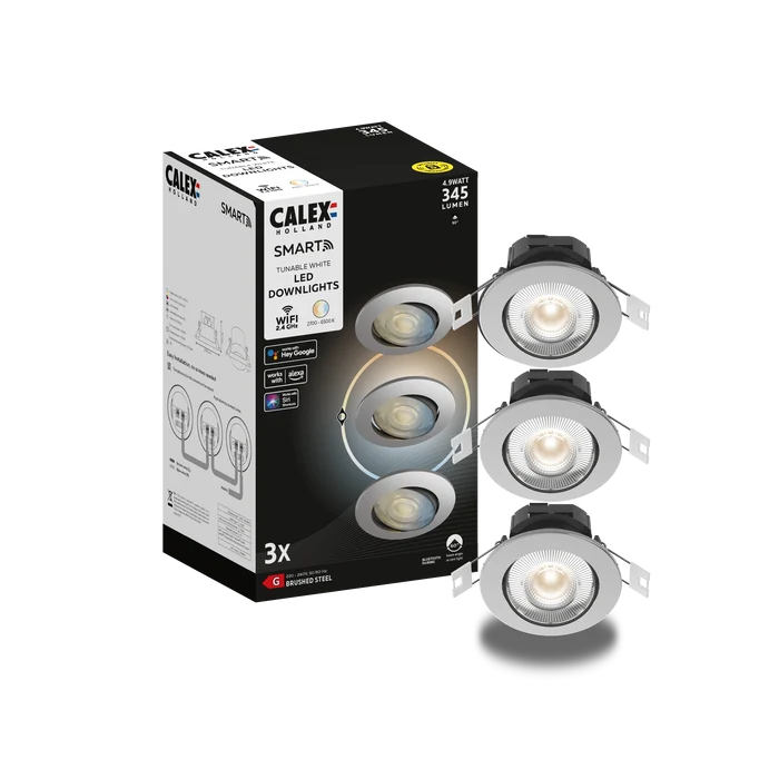 Calex Smart Downlight - 3-pack - Grey