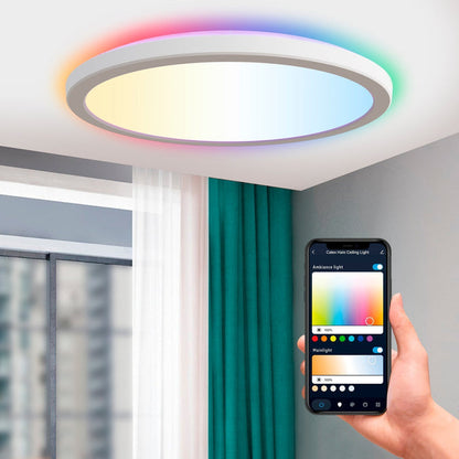 Calex Smart Halo Ceiling Light - 40cm - RGB + CCT - White