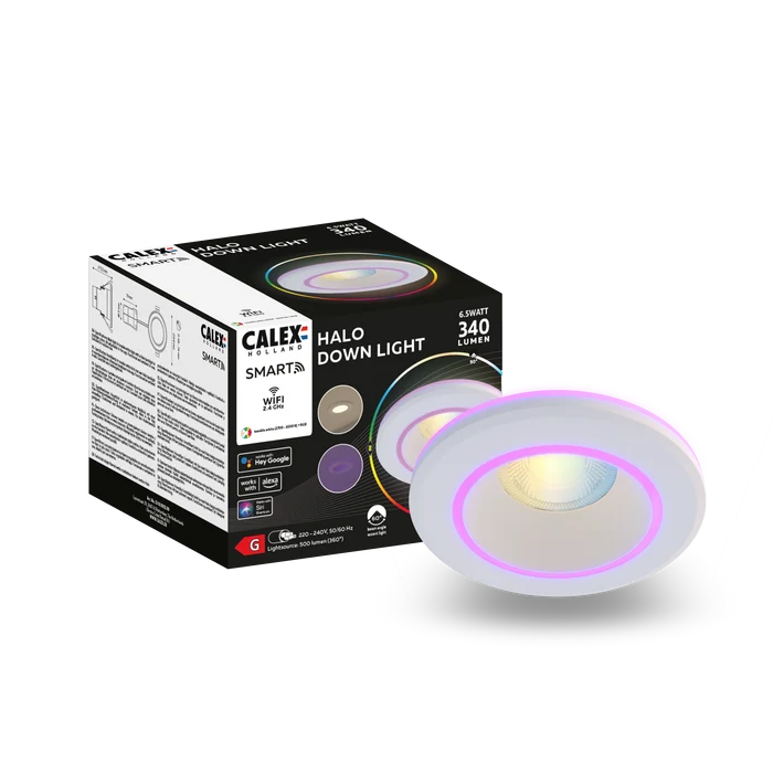 Calex Smart Halo Downlight - RGB + CCT - White