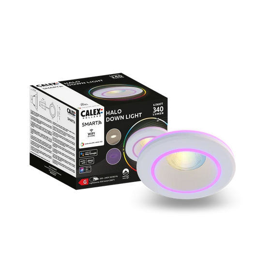Calex Smart Halo Downlight - RGB + CCT - White