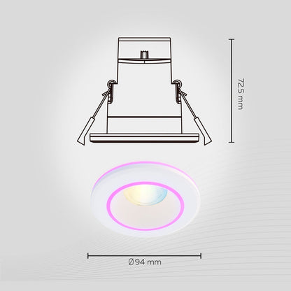 Calex Smart Halo Downlight - RGB + CCT - White