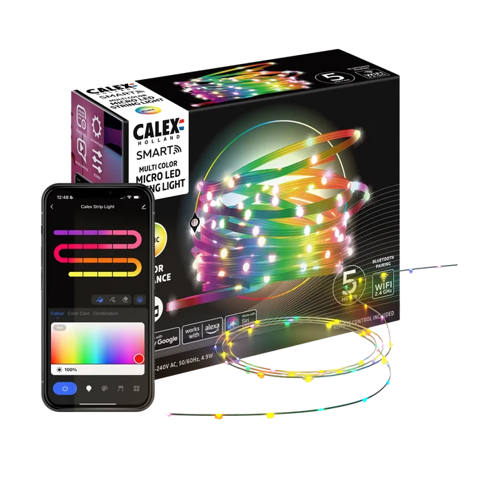Calex Smart Microled Strip Light - 5M - RGBIC + CCT