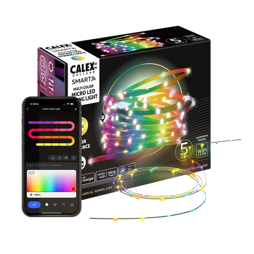 Calex Smart Microled Strip Light - 5M - RGBIC + CCT