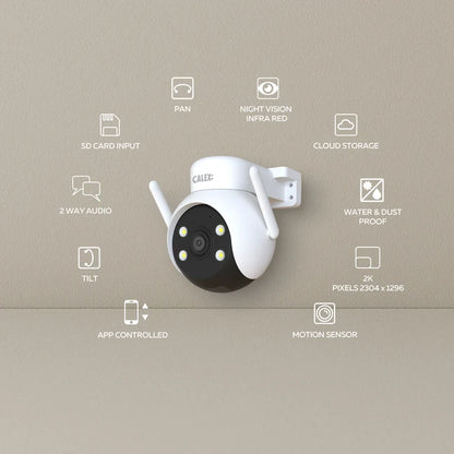 Calex Smart PTZ Camera - 2K - White