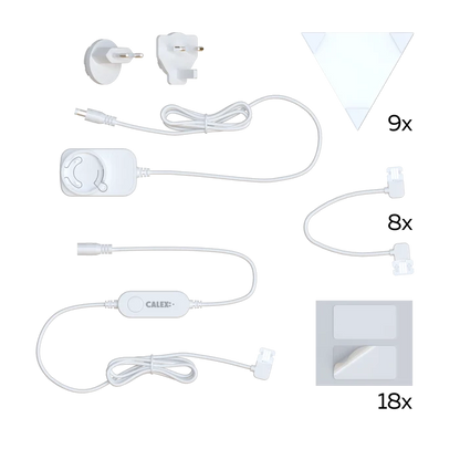 Calex Smart Triangle Wall Lights - RGBIC - White