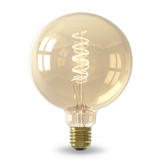 Calex Spiral Filament LED Bulb - E27 - G125 - Gold