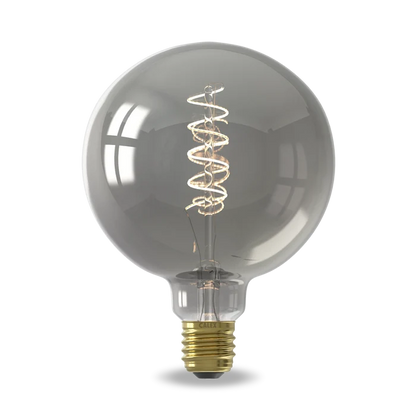 Calex Spiral Filament LED Bulb - E27 - G125 - Titanium