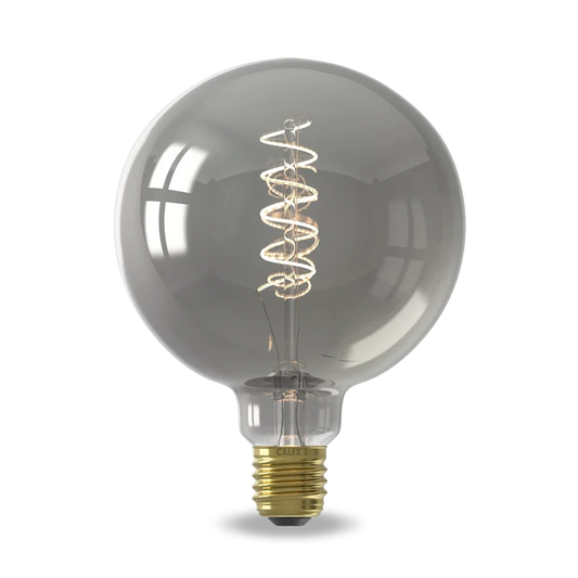 Calex Spiral Filament LED Bulb - E27 - G125 - Titanium
