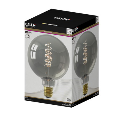 Calex Spiral Filament LED Bulb - E27 - G125 - Titanium