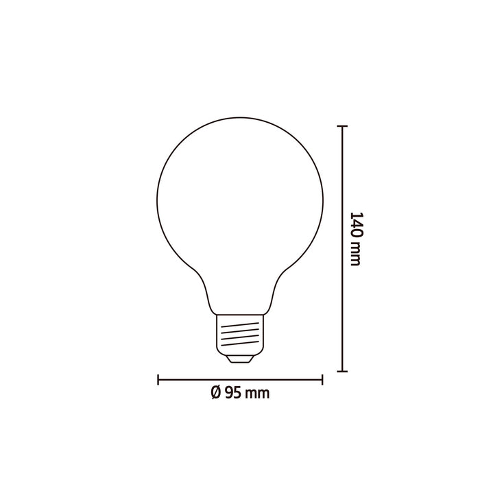 Calex Spiral Filament LED Bulb - E27 - G95 - Natural