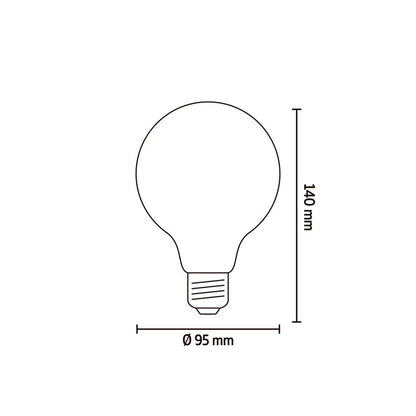 Calex Spiral Filament LED Bulb - E27 - G95 - Natural