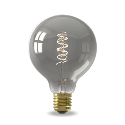 Calex Spiral Filament LED Bulb - E27 - G95 - Titanium
