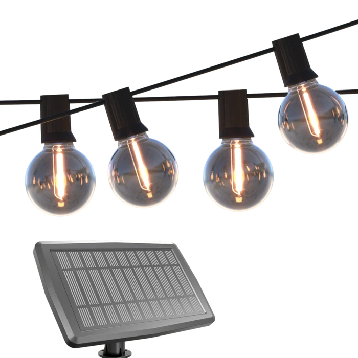 Calex Vista Solar String Lights - 10M - Black