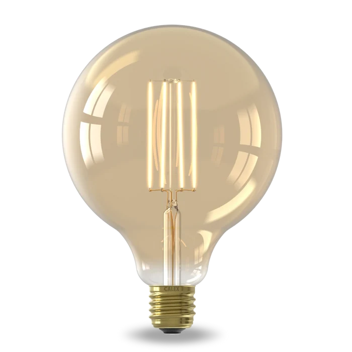 Calex Warm Filament LED Bulb - E27 - G125 - Gold