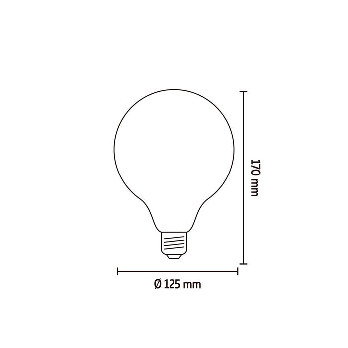 Calex Warm Filament LED Bulb - E27 - G125 - Gold