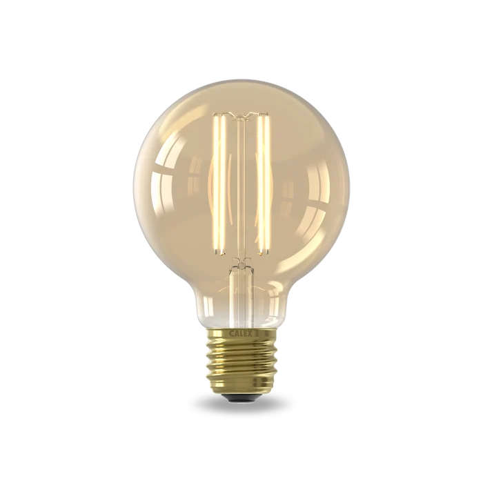Calex Warm Filament LED Bulb - E27 - G80 - Gold