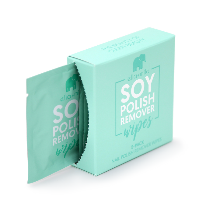 Candy Cane Dreams bonus Soy Polish Remover Wipes box with a wipe packet