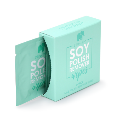 Candy Cane Dreams bonus Soy Polish Remover Wipes box with a wipe packet