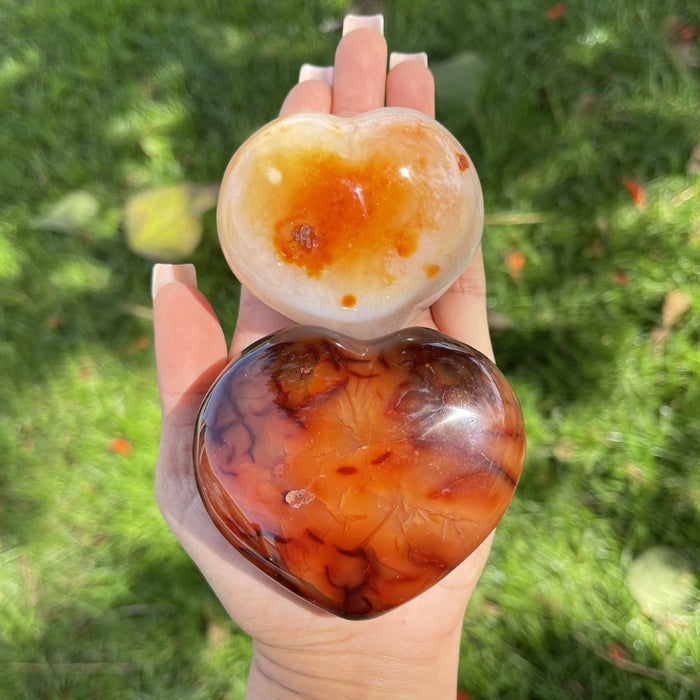 Carnelian Hearts Large