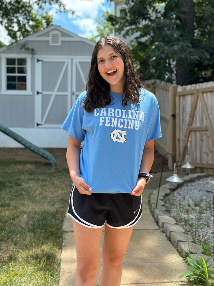 Carolina Fencing T-Shirt with UNC Logo by Champion - Detail View - Champion