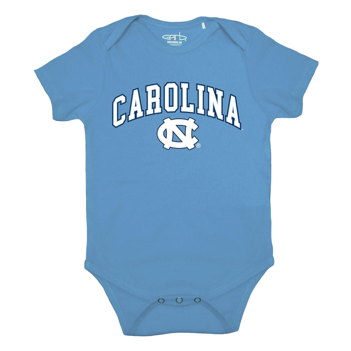 Carolina Tar Heels Basic Blue Onesie for UNC Baby Fans - Main View - Garb