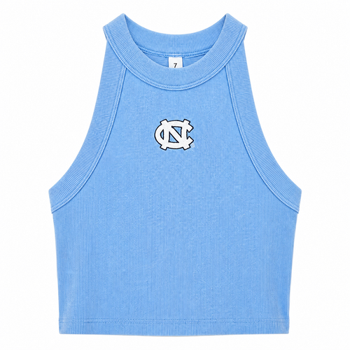 Carolina Tar Heels Blue Embroidered Logo Halter Top - Main View - ZooZats