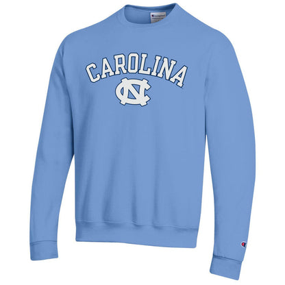 Carolina UNC Basic Blue Crewneck Sweatshirt by Champion - Main View - Champion