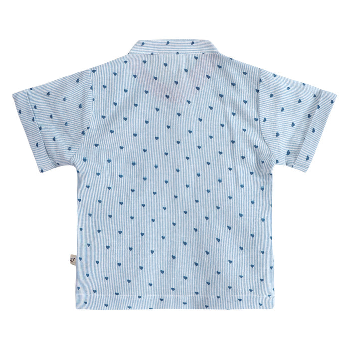 Cayden Ditsy Heart Baby Top Back (Organic)