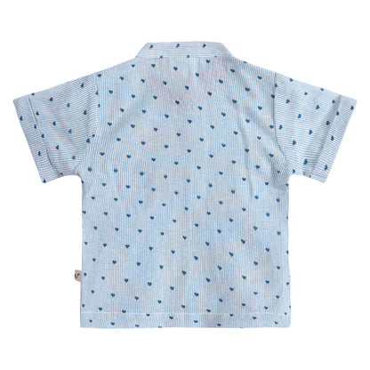 Cayden Ditsy Heart Baby Top Back (Organic)