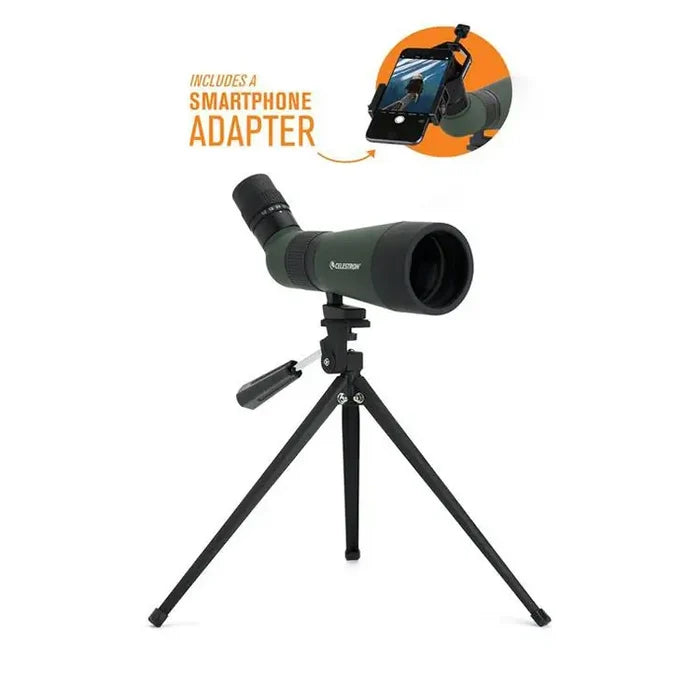 Celestron LandScout 12-36x60mm Spotting Scope with Basic Smartphone Adapter (52422) - Astronomy Plus