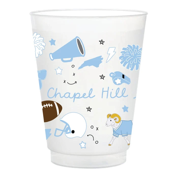 Chapel Hill Football Game Day 16oz Stadium Cups - Main View - Callie Danielle