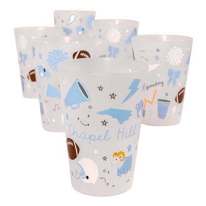 Chapel Hill Football Game Day 16oz Stadium Cups - Side View - Callie Danielle