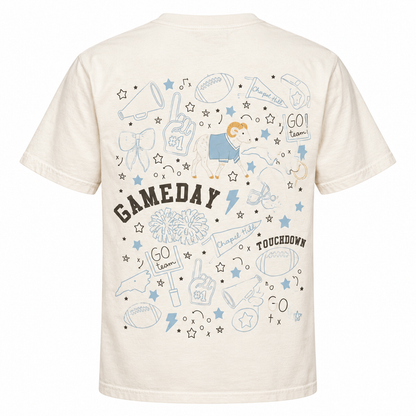 Chapel Hill Football Game Day Tee - Ivory - Main View - Callie Danielle
