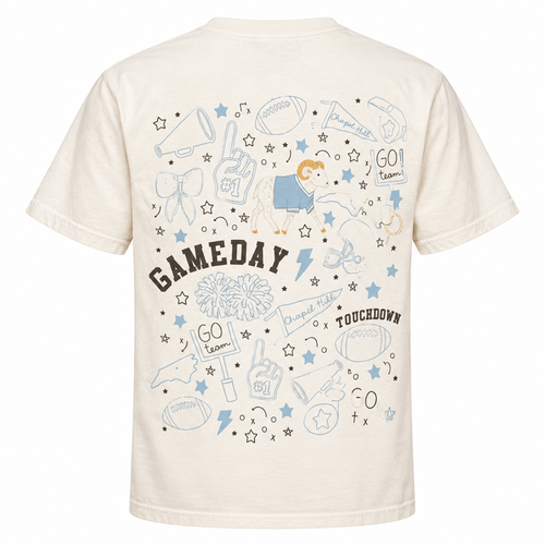 Chapel Hill Football Game Day Tee - Ivory - Main View - Callie Danielle