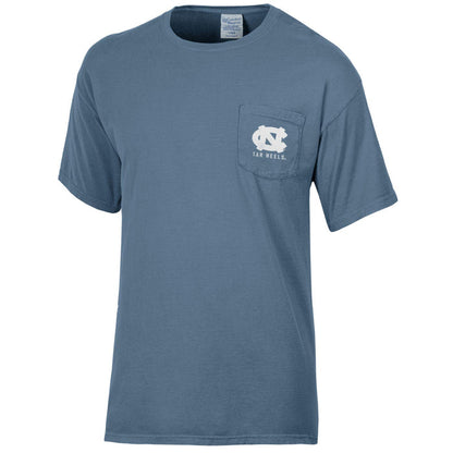 Chapel Hill North Carolina Local Flair UNC Map T-Shirt - Front View - Comfort Wash