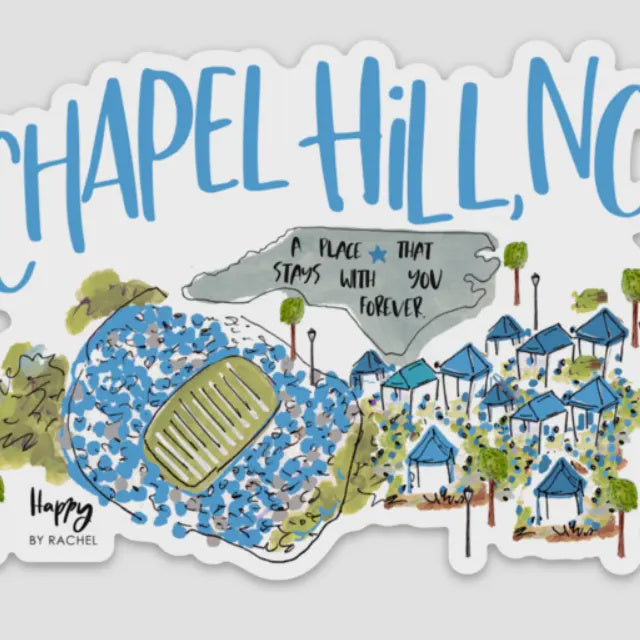 Chapel Hill Sticker - Happy By Rachel - Lifestyle View - Happy By Rachel