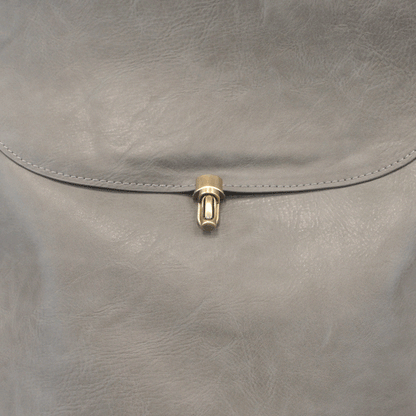 Joy Susan Charcoal Vegan Leather Colette Backpack Hardware