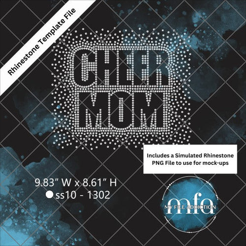 Cheer Mom Scatter 2 Rhinestone Template File