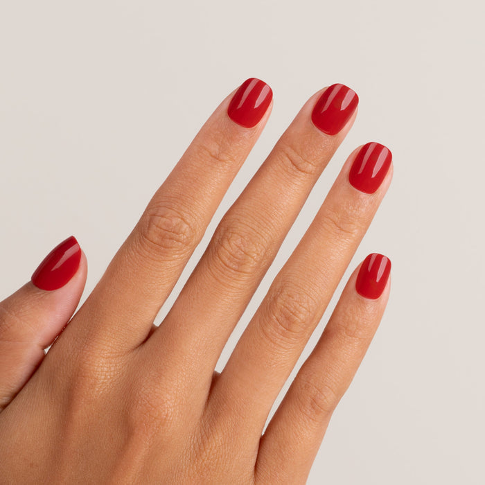 Red press-on nails