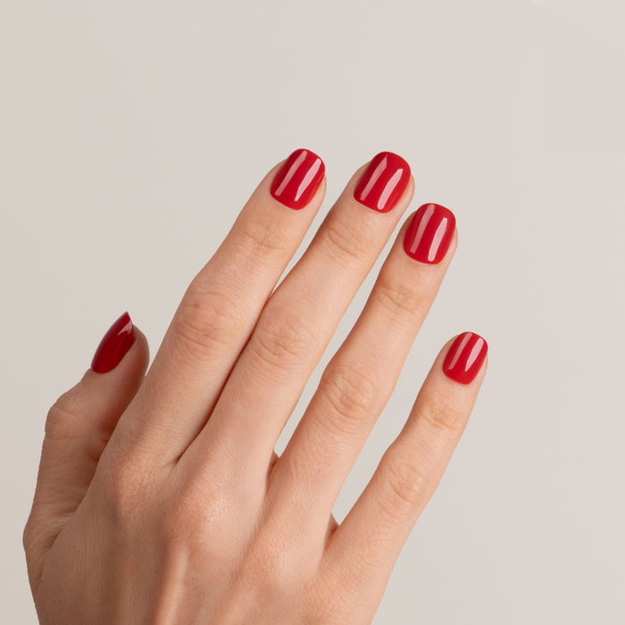 Red  premuium press-on nails