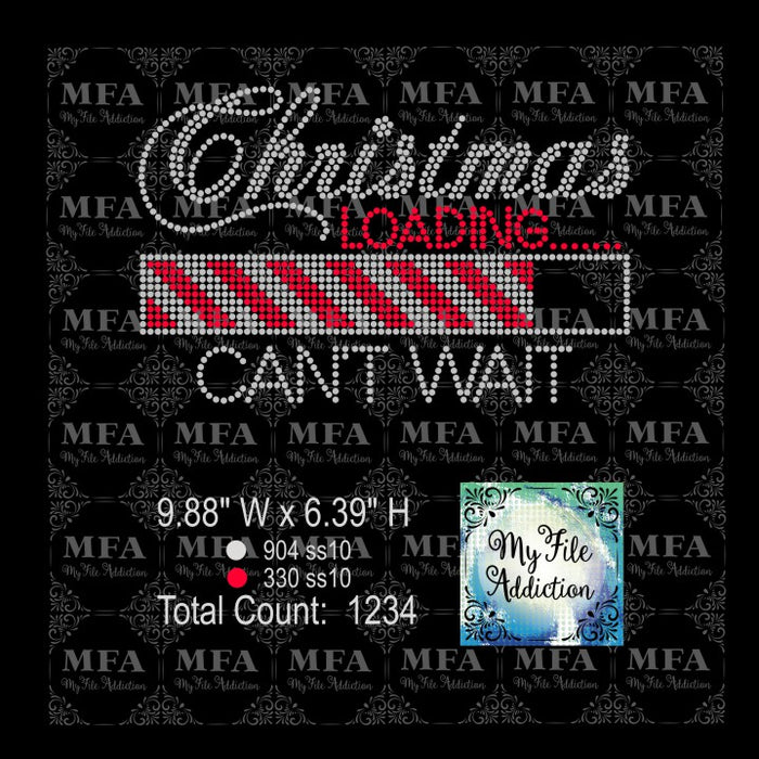 Christmas Loading Rhinestone Digital Download File - My File Addiction