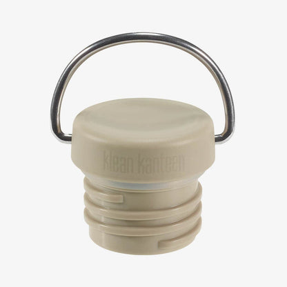Closeup of loop lid in beige.