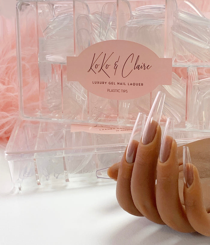 Clear Full Coverage Tips Box (for Display Hand)~ Koko & Claire