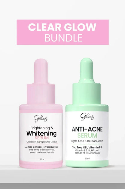 Clear Glow Bundle (  Anti-Acne + Brightening & Whitening Serum)