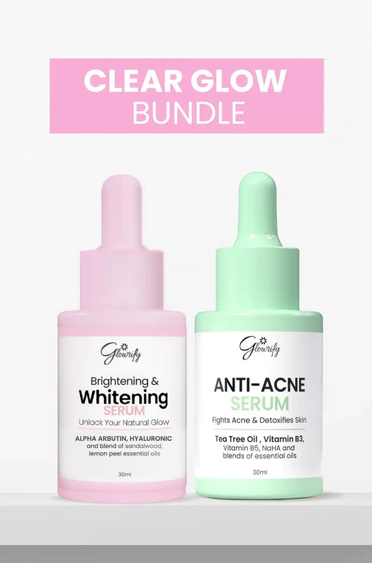 Clear Glow Bundle (  Anti-Acne + Brightening & Whitening Serum)