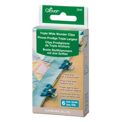 Clover Triple Wide Wonder Clips (6 or 12 pack, use drop down menu)