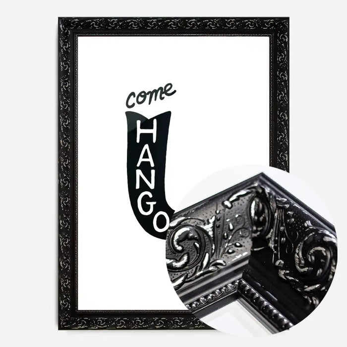 21x30cm | 8¼ x 11¾in / Black Ornate Frame