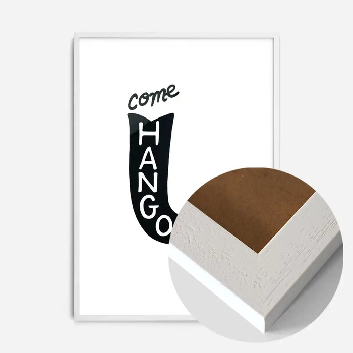 21x30cm | 8¼ x 11¾in / White Wood Frame