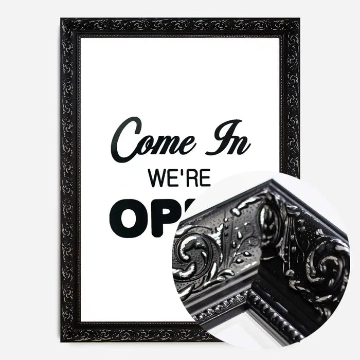 21x30cm | 8¼ x 11¾in / Black Ornate Frame