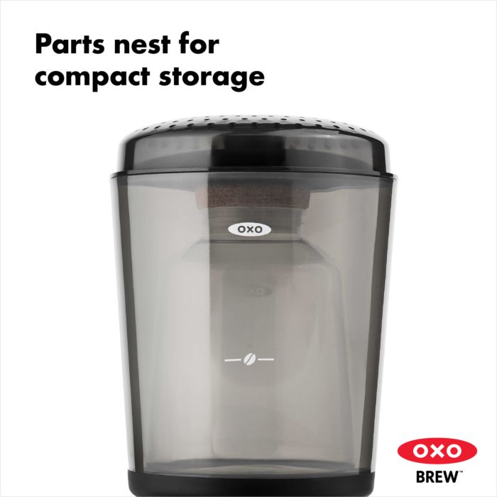 Compact Cold Brew Coffee Maker Parts Nest for Compact Storage
